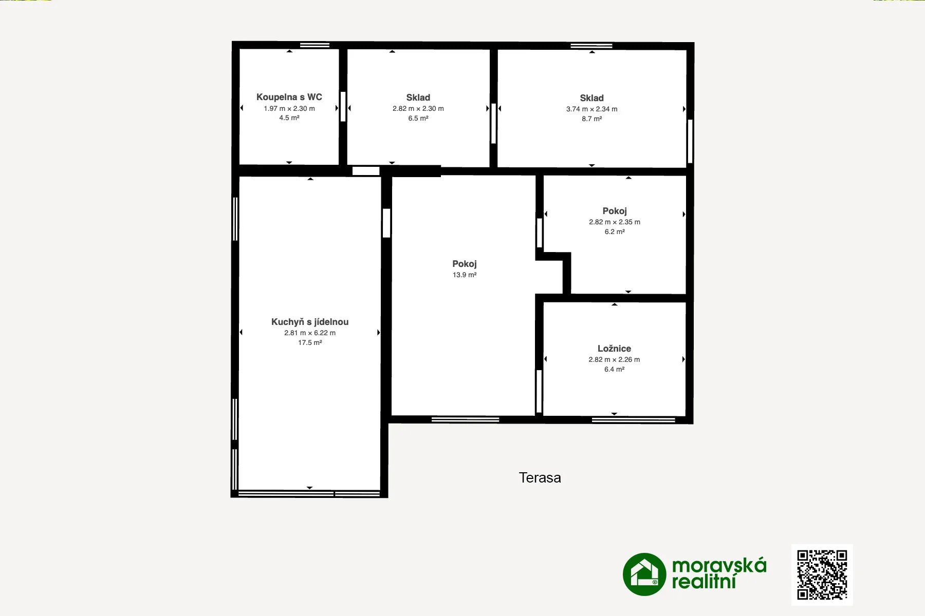 Prodej chaty 64 m² v první řadě přímo u vody – Chvalatice, Vranovská přehrada